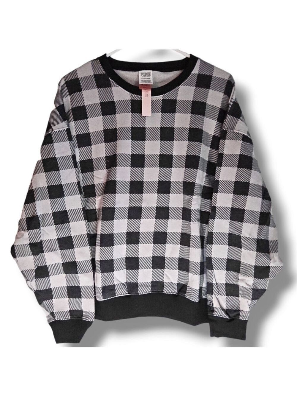 Victorias Secret PINK Plaid Sweatshirt Womens Size Small